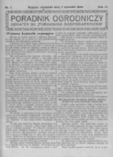 Poradnik Ogrodniczy. 1923.01.07 R.4 nr1