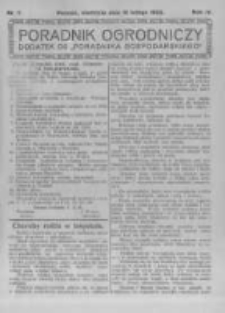 Poradnik Ogrodniczy. 1923.02.18 R.4 nr7