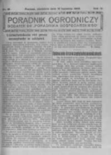 Poradnik Ogrodniczy. 1923.04.15 R.4 nr15