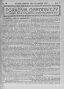 Poradnik Ogrodniczy. 1923.04.22 R.4 nr16