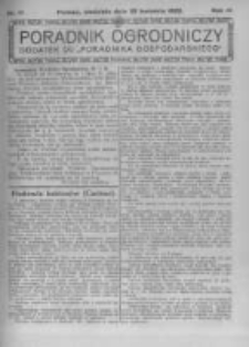 Poradnik Ogrodniczy. 1923.04.29 R.4 nr17