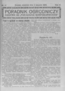 Poradnik Ogrodniczy. 1923.08.05 R.4 nr31