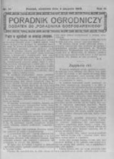 Poradnik Ogrodniczy. 1923.08.05 R.4 nr31