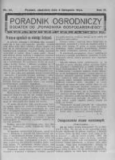 Poradnik Ogrodniczy. 1923.11.04 R.4 nr44