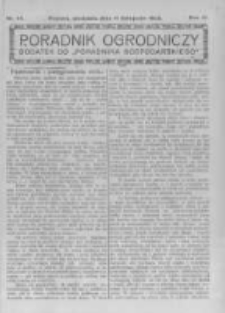 Poradnik Ogrodniczy. 1923.11.11 R.4 nr45