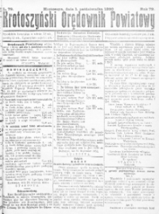 Krotoszyński Orędownik Powiatowy 1920.10.01 R.72 Nr79