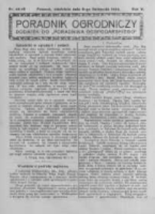 Poradnik Ogrodniczy. 1924.11.09 R.5 nr44-45