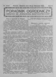 Poradnik Ogrodniczy. 1924.11.23 R.5 nr46-47