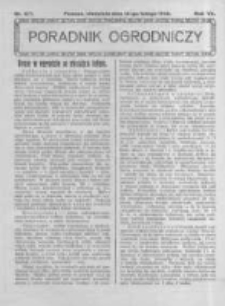 Poradnik Ogrodniczy. 1926.02.14 R.7 nr6-7