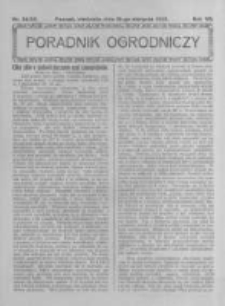 Poradnik Ogrodniczy. 1926.08.15 R.7 nr32-33