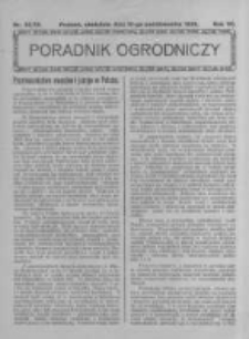 Poradnik Ogrodniczy. 1926.10.10 R.7 nr38-39