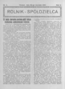 Rolnik Spółdzielca. 1926.01.24 R.3 nr2