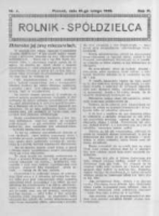 Rolnik Spółdzielca. 1926.02.21 R.3 nr4