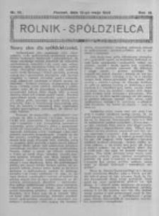 Rolnik Spółdzielca. 1926.05.16 R.3 nr10