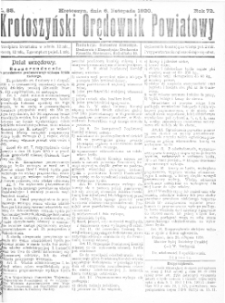 Krotoszyński Orędownik Powiatowy 1920.11.06 R.72 Nr85