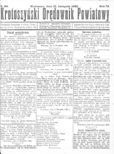 Krotoszyński Orędownik Powiatowy 1920.11.10 R.72 Nr86
