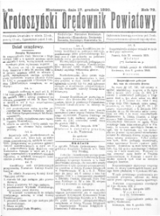 Krotoszyński Orędownik Powiatowy 1920.12.17 R.72 Nr92