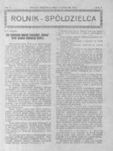 Rolnik Spółdzielca. 1928.04.29 R.5 nr9