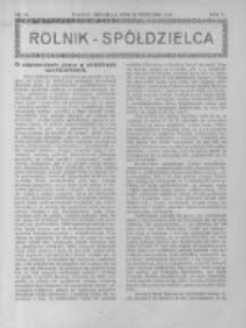 Rolnik Spółdzielca. 1928.09.16 R.5 nr19