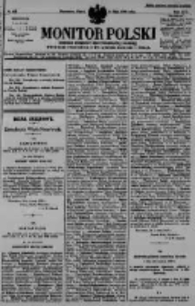 Monitor Polski. Dziennik Urzędowy Rzeczypospolitej Polskiej. 1930.05.09 R.13 nr107