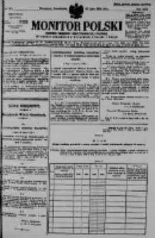 Monitor Polski. Dziennik Urzędowy Rzeczypospolitej Polskiej. 1930.07.21 R.13 nr166