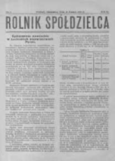 Rolnik Spółdzielca. 1929.03.10 R.6 nr5