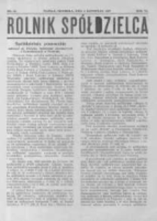 Rolnik Spółdzielca. 1929.11.03 R.6 nr22