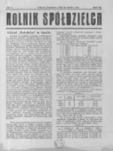 Rolnik Spółdzielca. 1930.03.30 R.7 nr7