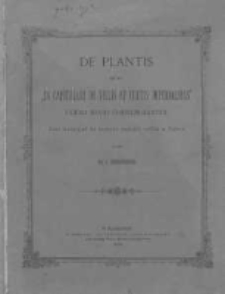 De plantis quae in "Capitulari de villis et curtis imperialibus" Caroli Magni commemorantur: jako materyjał do historyi hodowli roślin w Polsce