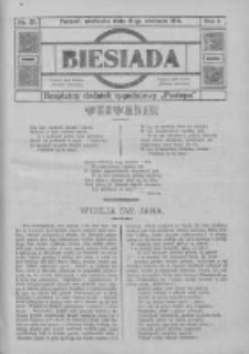 Biesiada: bezpłatny dodatek tygodniowy "Postępu" 1914.06.21 R.2 Nr25