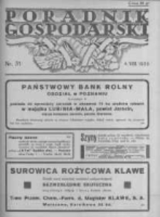Poradnik Gospodarski. Pismo Tygodniowe. 1935.08.04 R.46 nr31