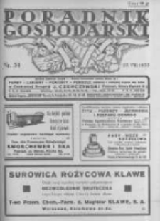 Poradnik Gospodarski. Pismo Tygodniowe. 1935.08.25 R.46 nr34