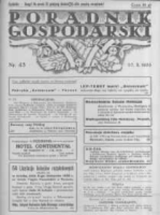 Poradnik Gospodarski. Pismo Tygodniowe. 1935.10.27 R.46 nr43