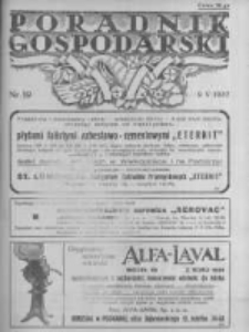 Poradnik Gospodarski. Pismo Tygodniowe. 1937.05.09 R.48 nr19