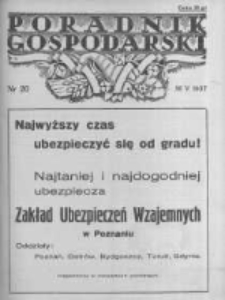 Poradnik Gospodarski. Pismo Tygodniowe. 1937.05.16 R.48 nr20