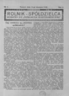 Rolnik Spółdzielca. 1925.01.11 R.2 nr1