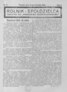 Rolnik Spółdzielca. 1925.04.19 R.2 nr8