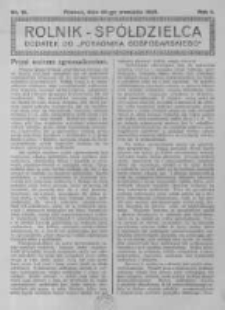 Rolnik Spółdzielca. 1925.09.20 R.2 nr19