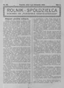 Rolnik Spółdzielca. 1925.11.01 R.2 nr22