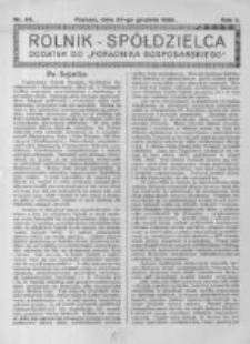 Rolnik Spółdzielca. 1925.12.27 R.2 nr26