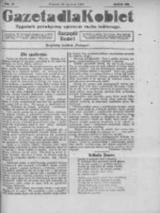Gazeta dla Kobiet: tygodnik poświęcony sprawom ruchu kobiecego: bezpłatny dodatek "Postępu" 1924.01.29 R.3 Nr5