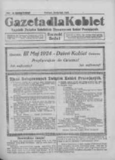 Gazeta dla Kobiet: tygodnik Związku Katolickich Stowarzyszeń Kobiet Pracujących 1924 kwiecień Nr4 (związkowy)