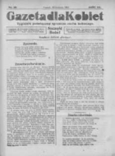Gazeta dla Kobiet: tygodnik poświęcony sprawom ruchu kobiecego: bezpłatny dodatek "Postępu" 1924.04.19 R.3 Nr16