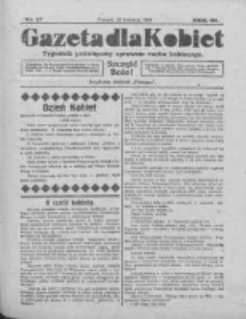Gazeta dla Kobiet: tygodnik poświęcony sprawom ruchu kobiecego: bezpłatny dodatek "Postępu" 1924.04.26 R.3 Nr17