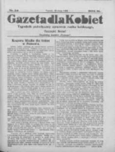 Gazeta dla Kobiet: tygodnik poświęcony sprawom ruchu kobiecego: bezpłatny dodatek "Postępu" 1924.05.24 R.3 Nr20