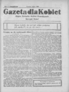 Gazeta dla Kobiet: organ Związku Kobiet Pracujących 1924 lipiec Nr7 (związkowy)