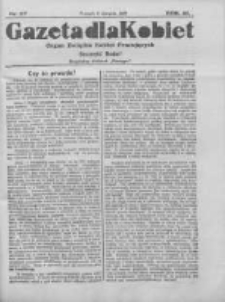 Gazeta dla Kobiet: organ Związku Kobiet Pracujących 1924.08.09 R.3 Nr27