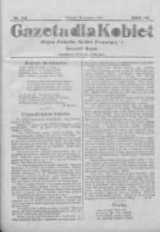 Gazeta dla Kobiet: organ Związku Kobiet Pracujących 1924.12.24 R.3 Nr33