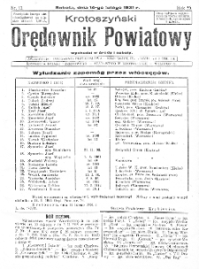 Krotoszyński Orędownik Powiatowy 1931.02.14 R.56 Nr13