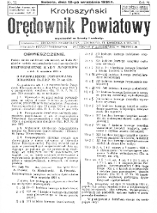 Krotoszyński Orędownik Powiatowy 1931.09.12 R.56 Nr72